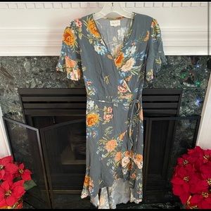 Melloday Ruffled Floral Hi Low Dress size XS